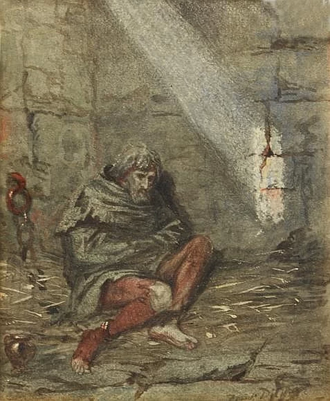 Un prigioniero incatenato